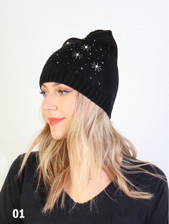 Fashion Knitted Hat W/ Snowflake detail (Hat Only)